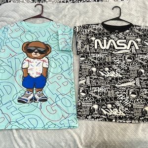 T-shirt bundle (x2) good condition, vibrant & stylish